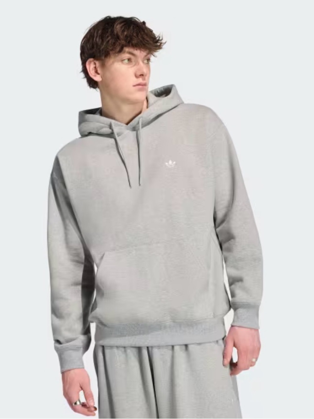 Adidas TREFOIL Essential Loose Gray Hoodie, Size XXL